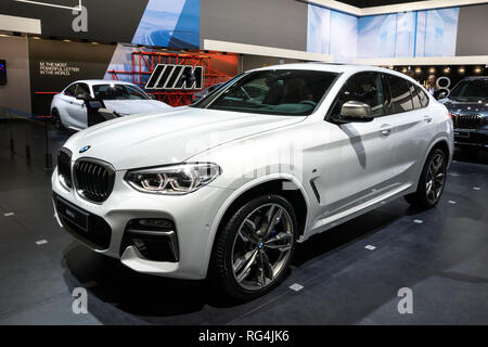 Bruxelles - Jan 18, 2019 : BMW X4 présenté au 97e Salon Automobile de Bruxelles 2019 Autosalon. Banque D'Images