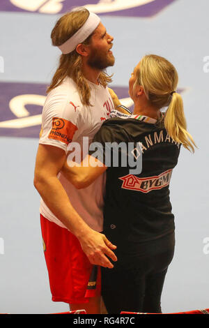 Herning, Danemark. 27 Jan, 2019. Mikkel Hansen (Danemark) au cours de l'IHF Championnat du monde masculin 2019, final round match de hand entre la Norvège et le Danemark le 27 janvier 2019 à Jyske Bank Boxen à Herning, Danemark - Photo Laurent Lairys/DPPI Crédit : Laurent Locevaphotos Lairys/agence/Alamy Live News Banque D'Images