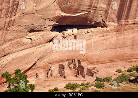 La ruine de la Maison Blanche, Canyon de Chelly National Monument, Arizona, USA Banque D'Images