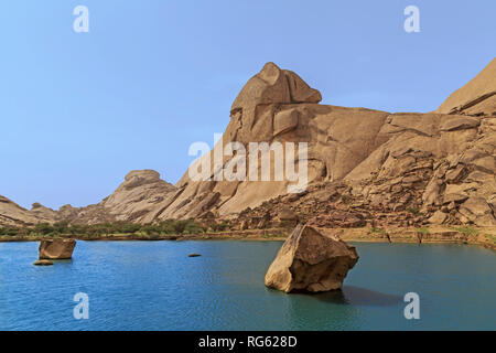 Le lac désert après les pluies, l'Arabie Saoudite Banque D'Images