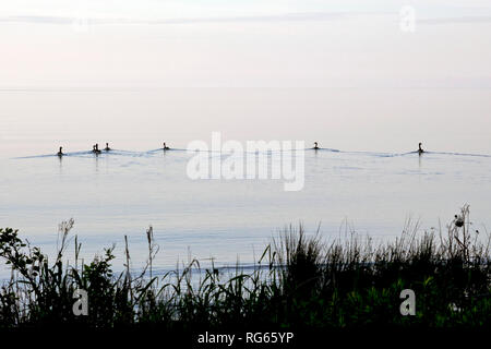 Le lac Michigan est le point central pour des vacances dans la région de Door County, Wisconsin. Banque D'Images