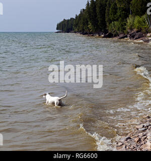 Le lac Michigan est le point central pour des vacances dans la région de Door County, Wisconsin. Banque D'Images