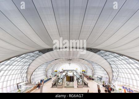 Bangkok, Thaïlande - 25. Janvier 2018 : Terminal à l'aéroport de Bangkok-Suvarnabhumi (BKK) en Thaïlande. Dans le monde d'utilisation | Banque D'Images