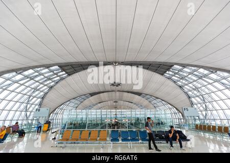 Bangkok, Thaïlande - 25. Janvier 2018 : terminal à l'aéroport de Bangkok-Suvarnabhumi (BKK) en Thaïlande. Dans le monde d'utilisation | Banque D'Images