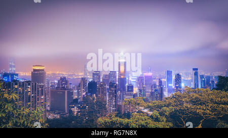 Panorama du centre de Hong Kong Banque D'Images