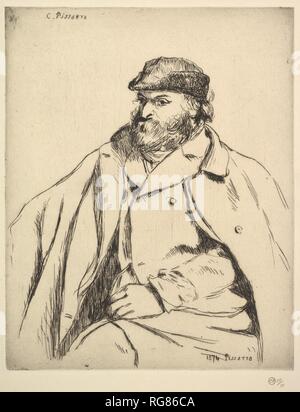 Portrait de Paul Cézanne. Artiste : Camille Pissarro (Français, Charlotte Amalie, Saint Thomas 1830-1903 Paris). Fiche technique : Dimensions : 17 1/2 x 11 5/8 in. (44,8 x 29,2 cm) plaque : 10 9/16 x 8 7/16 in. (26,9 x 21,5 cm). Sitter : Portrait de Paul Cézanne (Français, Aix-en-Provence 1839-1906 Aix-en-Provence). Date : 1874. Musée : Metropolitan Museum of Art, New York, USA. Banque D'Images