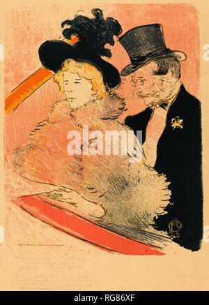 Lors du concert (Au concert). En date du : 1896. Technique : lithographie 4 couleurs [affiche]. Musée : National Gallery of Art, Washington DC. Auteur : Henri de Toulouse-Lautrec. TOULOUSE-LAUTREC, HENRI DE. Banque D'Images