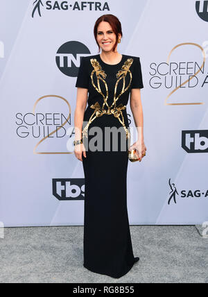 Los Angeles, USA. 27 Jan, 2019. Megan Mullally 290 arrivant à la 25e remise annuelle des Screen Actors Guild Awards Au Shrine Auditorium le 27 janvier 2019 à Los Angeles, Californie Crédit : Tsuni/USA/Alamy Live News Banque D'Images