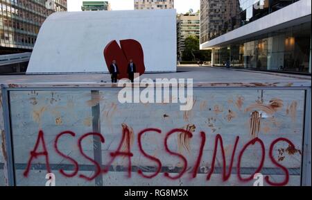 RJ - Rio de Janeiro - 01/28/2019 - Manifestacao Ocupa Vale Photo : Alex Ribeiro / AGIF Banque D'Images