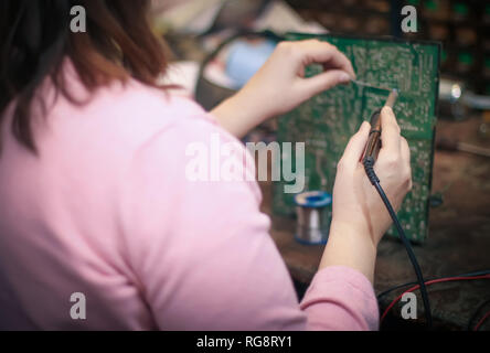 Dans l'atelier de soudure Banque D'Images