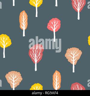 Forêt d'automne thème texture - arbres colorés parfaite illustration. Illustration de Vecteur