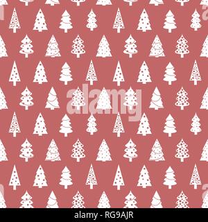 Papier d'emballage de Noël - arbre de Noël motif transparent background vector. Illustration de Vecteur