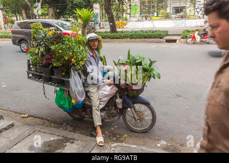 Boutique plantes sur les roues à Ho Chi Minh Banque D'Images