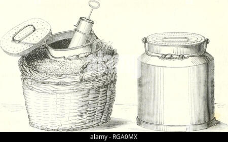. Bulletin de la société impriale zoologique d'acclimatation. Société impriale zoologique d'acclimatation ; Animaux ; zoologie, botanique, économique, Économique. 290 IMPÃRIALE SOCIÃTÃ zoologique d'aCCLIMATATION. Cette construction causa un lÃ©gitime Ã©tonnement, et le 16 mars 1856, M. Coste, notre cÃ©lÃ¨¨bre collÃ gue, en fit un rapport Ã l'AcadÃ©mie des sciences. Au mois de juillet suivant, M. Millet fit, Ã la SociÃ©tÃ© d'agri- culture, de la communication d'un soufflet ordinaire, destinÃ©, au moyen d'un tube de caoutchouc, à injecter de l'air au milieu de l'eau dans laquelle Ã©taient confinÃ©s les poissons. Cce Banque D'Images