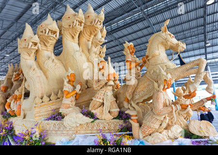 La Thaïlande, la Province d'Ubon Ratchathani, Bougie Festival, wax works Banque D'Images
