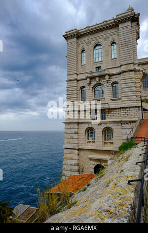 Monte Carlo, Monaco, Le Rocher, Côte d'Azur, Musée Océanographique Banque D'Images