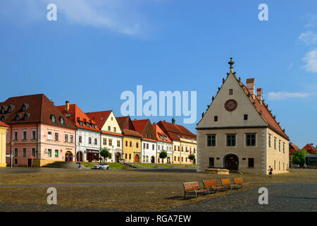 La Slovaquie, Bardejov, vieille ville, hôtel de ville Banque D'Images