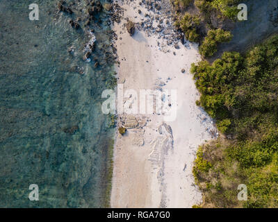 L'Indonésie, Lombok, vue aérienne de la plage Banque D'Images