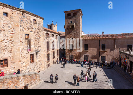 Plaza de San Jorge, Cáceres, Extremadura, Espagne Banque D'Images