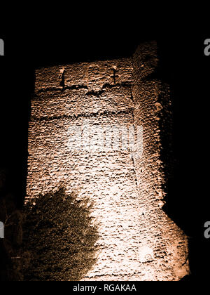 La tour St Georges, historique Château d'Oxford et de nuit, Oxford, Oxfordshire, England, UK, FR. Banque D'Images