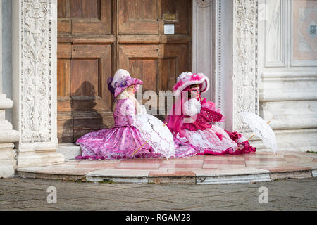 Venise, Italie - 12.02.2017 Carnaval de Venise la place San Marcos Banque D'Images