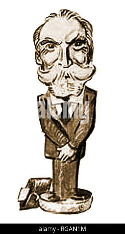 1921 Une caricature - Caricature image de Charles Evans Hughes (1862-1948), homme d'État américain, homme politique du parti républicain, 11e Juge en chef des États-Unis, 36e gouverneur de New York, candidat présidentiel républicain dans l'élection présidentielle de 1916 et 44e Secrétaire d'État des États-Unis.Hughes a occupé le poste de juge de la Cour suprême des États-Unis au cours de sa carrière juridique. Banque D'Images