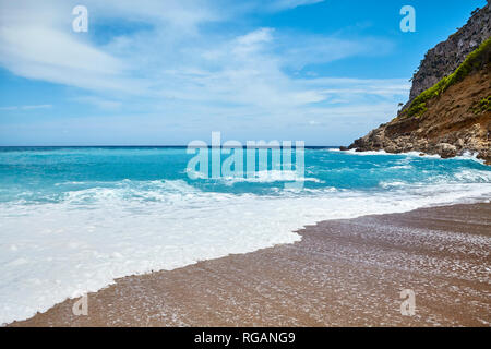 Scenic Coll Baix Beach sur l'île de Majorque, Espagne. Banque D'Images