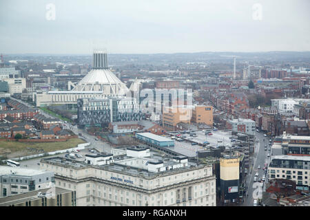 Cathédrale Métropolitaine de Liverpool dans la ville de Liverpool, dans le nord-ouest de l'Angleterre. Banque D'Images