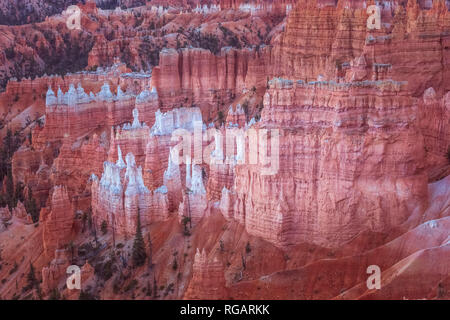 USA, Utah, formations rocheuses à Bryce Canyon National Park, cheminées Banque D'Images