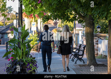 Scène de rue d'été à Kleinburg (Ontario) Banque D'Images