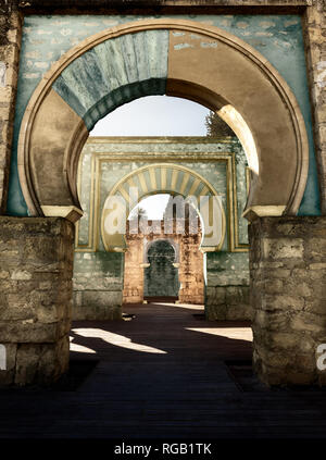 Ruines archéologiques de Medina Azahara en Espagne. Banque D'Images