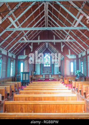 L'église St Mary est un mémorial pour les soldats qui sont morts en Māori WW1, Tikitiki , East Cape, Nouvelle-Zélande Banque D'Images