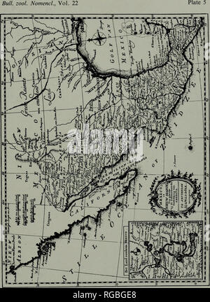 . Bulletin de la nomenclature zoologique. Bull. zool. 22 vol., NomencL. Veuillez noter que ces images sont extraites de la page numérisée des images qui peuvent avoir été retouchées numériquement pour plus de lisibilité - coloration et l'aspect de ces illustrations ne peut pas parfaitement ressembler à l'œuvre originale.. Commission internationale de nomenclature zoologique. Londres Banque D'Images