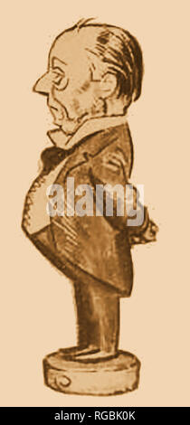 1921 Une caricature - Caricature image de Philander Chase Knox (1853-1921), avocat, directeur de banque, le sénateur et homme politique qui est devenu 40e Secrétaire d'État des États-Unis et le 44e United States Attorney Genera,. Son surnom était politique 'Sleepy, Phil' Banque D'Images