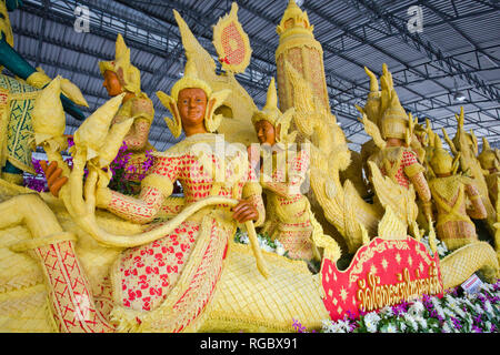 La Thaïlande, la Province d'Ubon Ratchathani, Bougie Festival, wax works Banque D'Images