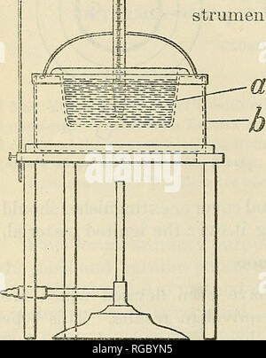 . Bulletin du Ministère de l'Agriculture des États-Unis. L'agriculture ; l'Agriculture. BULLETIN" 314, U.S. DEPARTMENT OF AGRICULTURE. Thermomètre c est suspendu de l'appui sur le fil d directement sur le centre de la cuvette de sorte que son bulbe est entièrement recouverte d'huile, mais ne touche pas le fond de la tasse. Les essais d'une flamme est obtenue à partir d'un jet de gaz passe à travers un morceau de verre des tubes, et doit être d'environ 5 millimètres de longueur. Le test est effectué par les premières rilling l cuvette d'huile avec le matériel en cours d'examen à l'intérieur environ 5 millimètres de haut. Les Pains en flamme est ensuite appliqué dans su Banque D'Images