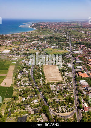 L'INDONÉSIE, Bali, vue aérienne de Sanur Banque D'Images