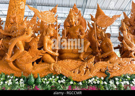 La Thaïlande, la Province d'Ubon Ratchathani, Bougie Festival, wax works Banque D'Images