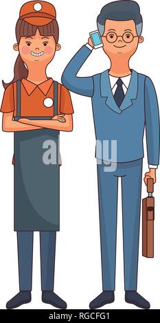 La fête du travail américaine cartoon Illustration de Vecteur