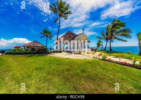 Îles Fidji, l'île de Denarau, chapelle de la plage Banque D'Images
