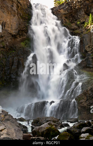 WY03709-00...WYOMING - Osprey Falls sur la rivière Gardner dans le Parc National de Yellowstone. Banque D'Images