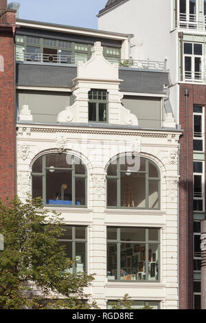 Vieille façade de maison sur hopfensack, Kontorhausviertel, Hambourg, Allemagne, Europe Je suis, hopfensack alte Hausfassade Kontorhausviertel, Hamburg, Deutschland, Banque D'Images