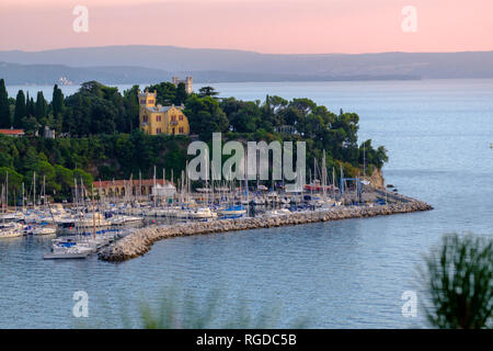 L'Italie, Trieste, Frioul-Vénétie Julienne, Château de Miramare Banque D'Images