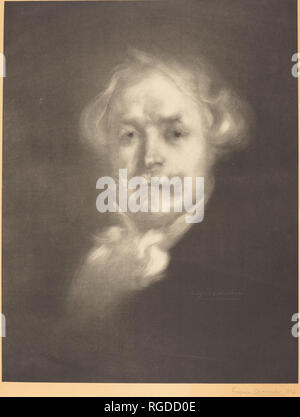 Edmond de Goncourt. En date du : 1896. Technique : lithographie. Musée : National Gallery of Art, Washington DC. Author : Eugene Carriere. Banque D'Images