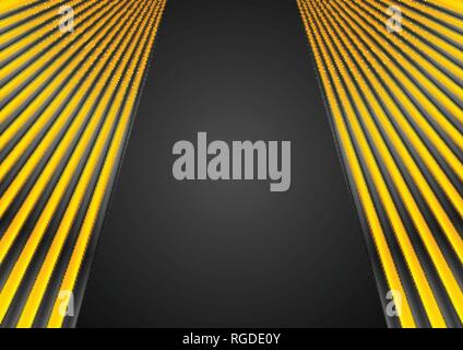 Orange et noir rayé brillant résumé contexte de l'entreprise. Conception vectorielle Illustration de Vecteur