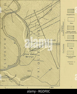 . Bulletin de la société philosophique. La Société philosophique (Université de Virginie). La Section scientifique ; la science, la philosophie. Des failles normales à VIRGINIA PIÉMONT 343. Fig. 1. Carte géologique d'une partie de l'op op le Fauqttier-Culpeper Counties, Virginie, l'ardoise de la courroie. Veuillez noter que ces images sont extraites de la page numérisée des images qui peuvent avoir été retouchées numériquement pour plus de lisibilité - coloration et l'aspect de ces illustrations ne peut pas parfaitement ressembler à l'œuvre originale.. La Société philosophique (Université de Virginie). La Section scientifique ; University of Virginia. Charlottesville, Virginie : Uni Banque D'Images