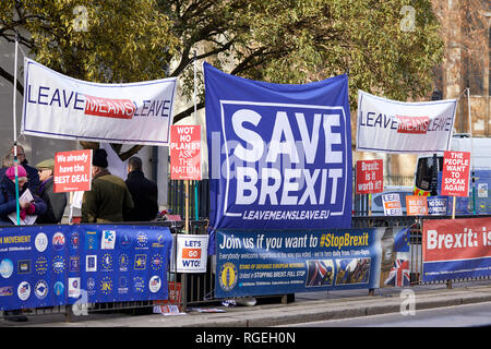 Londres, Royaume-Uni. - Jan 29, 2019 Brexit : campagne en Westmnster. Crédit : Kevin J. Frost/Alamy Live News Banque D'Images