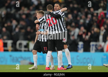 MATT RITCHIE, FLORIAN LEJEUNE, JAMAAL LASCELLES, Newcastle United FC V Manchester City FC, FC NEWCASTLE UNITED V Manchester City FC, Premier League Banque D'Images