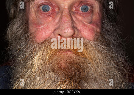 Un homme âgé avec longue barbe Banque D'Images