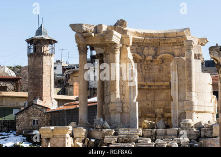 Temple de Vénus, Héliopolis vestiges romains, de Baalbek, au Liban Banque D'Images